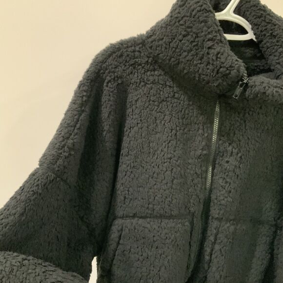 NWT!! Teddy Bear Zip Up Coat in Black XXL - Picture 2 of 9